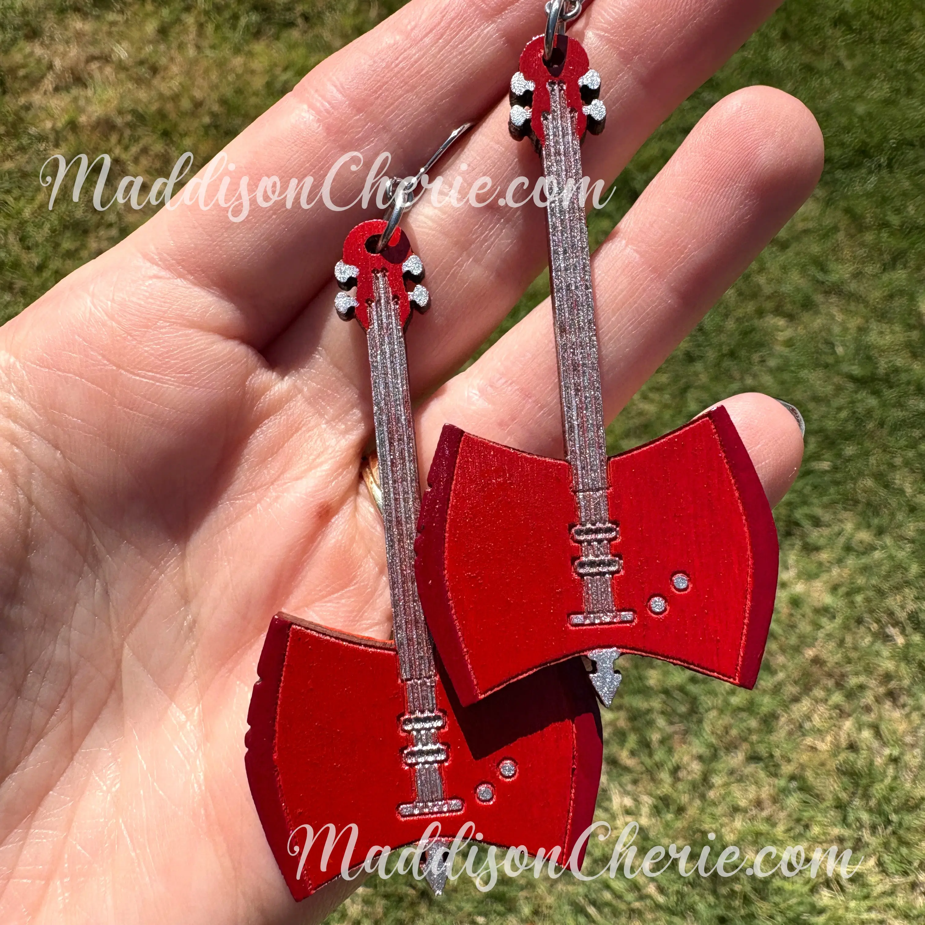 Marceline's Axe Bass Earrings - Elegant Design, Lightweight and Durable