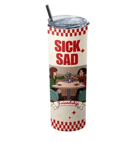 Daria & Jane “Sick Sad, Friendship” Tumbler – 90s Grunge Best Friend Gift, Sublimated Stainless Steel Cup