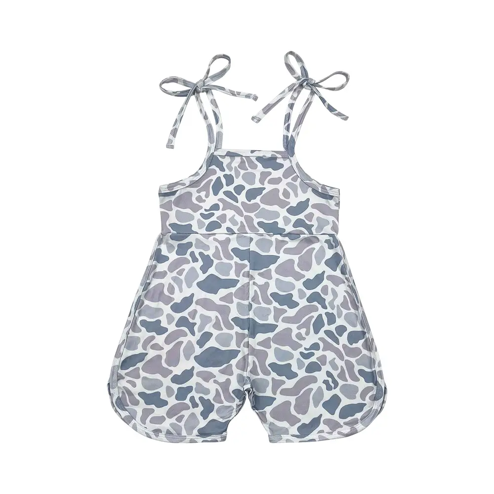 SR2827- Summer Kids Girls Camo Jumpsuit Camouflage Playtime Photoshoots Home
