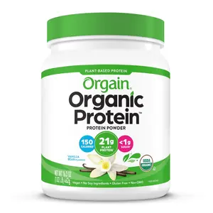 Orgain Organic Vegan Protein Powder 21g Plant Based Shake Vanilla Bean 1.02lb