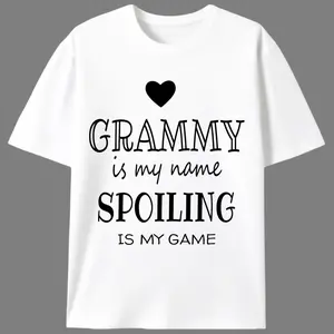 Grammy Is My Name Spoiling Is My Game Family Graphic T-Shirt for Men |   Grandma Love Quote Tee |   Unisex Casual Summer Top |   Grammy Gift