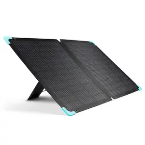 Renogy E Flex 120 Watt Foldable Solar Panel with Adjustable Kickstand and Integrated Carry Handles for Road Trip, Camping, RV, and Fishing