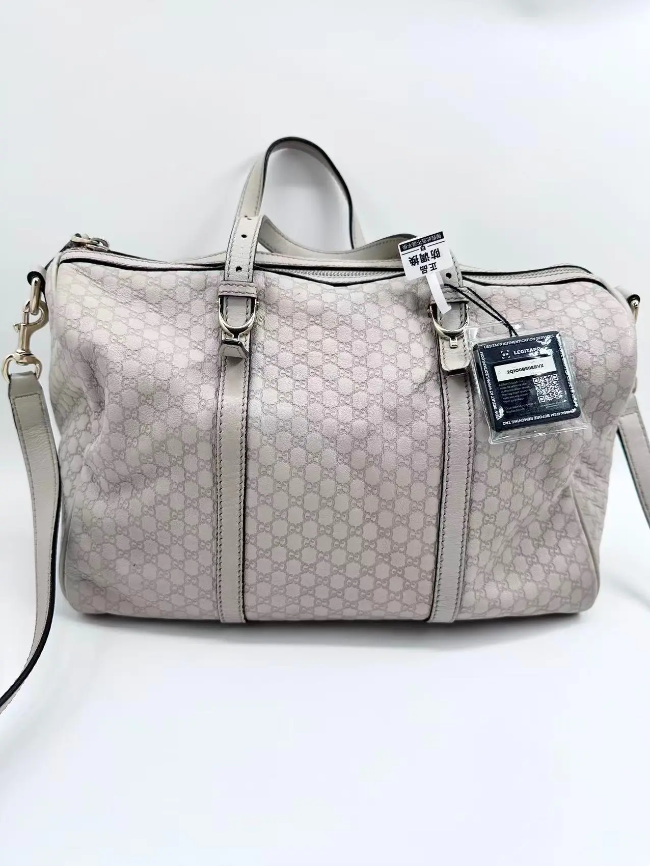 Pre-owned GUCCI canvas Crossbody Bags GG Supreme Duffle Bag – Beige/Ebony #4136453252861550