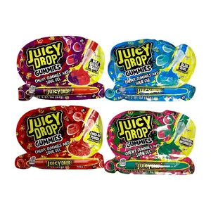 JUICY DROP GUMMIES CHEWY GUMMIES AND SOUR GEL 2.01OZ PACK OF 4 FLAVORS MAY VARY