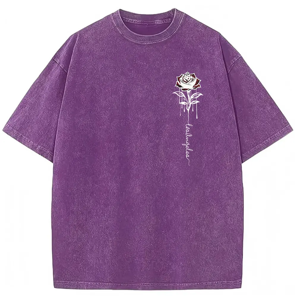 Washed T-shirt-Purple