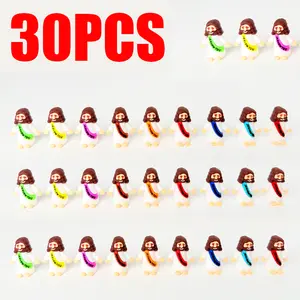 Jesus Love You Figurines - 30 Pcs Mini Rubber Toys for Easter, Christmas Gifts, Sunday School, Baptism & Party Favors (Vibrant Colors, Original Design) Decorative Figures Luminous