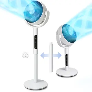 LEVOIT Corebreeze R432 circulator Fan for Home Standing Oscillating with Whole Room Airflow Remote 82ft Range 20dB Quiet 908CFM DC Motor 9 Speeds Sensor Timer Pedestal & Tabletop Mode mothersdaygift