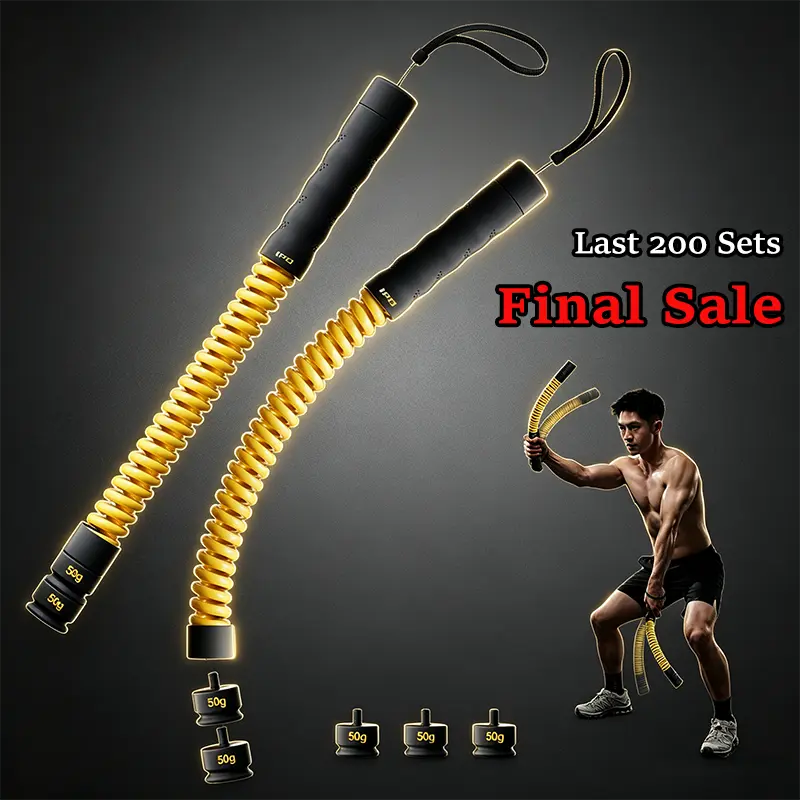 IPO Cordless Battle Ropes for Home Gym Weighted Workout Ropes for HIIT Full-Body Exercise Ropeless Battle rope for Men Women Fitness Workout Training Equipment