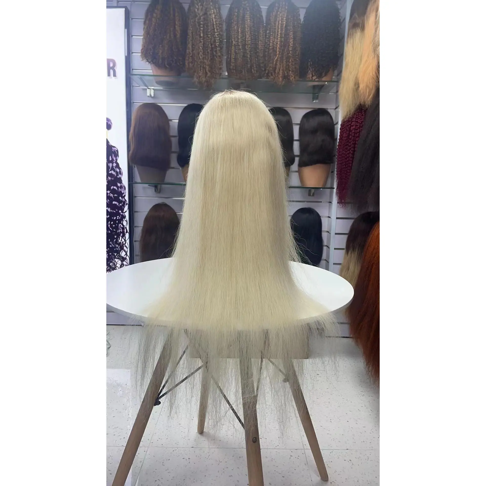 150% Density Natrual Straight #613 Blonde 13x4 Lace Front Wigs Human Hair