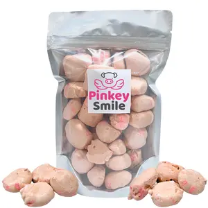 PinkeySmile Freeze Dried Candy Cherry Cola Salt Water Taffy 2 oz - Cut To Bite Sized Pieces - Deliciously Crunchy, Lightweight Snack - Sweet
