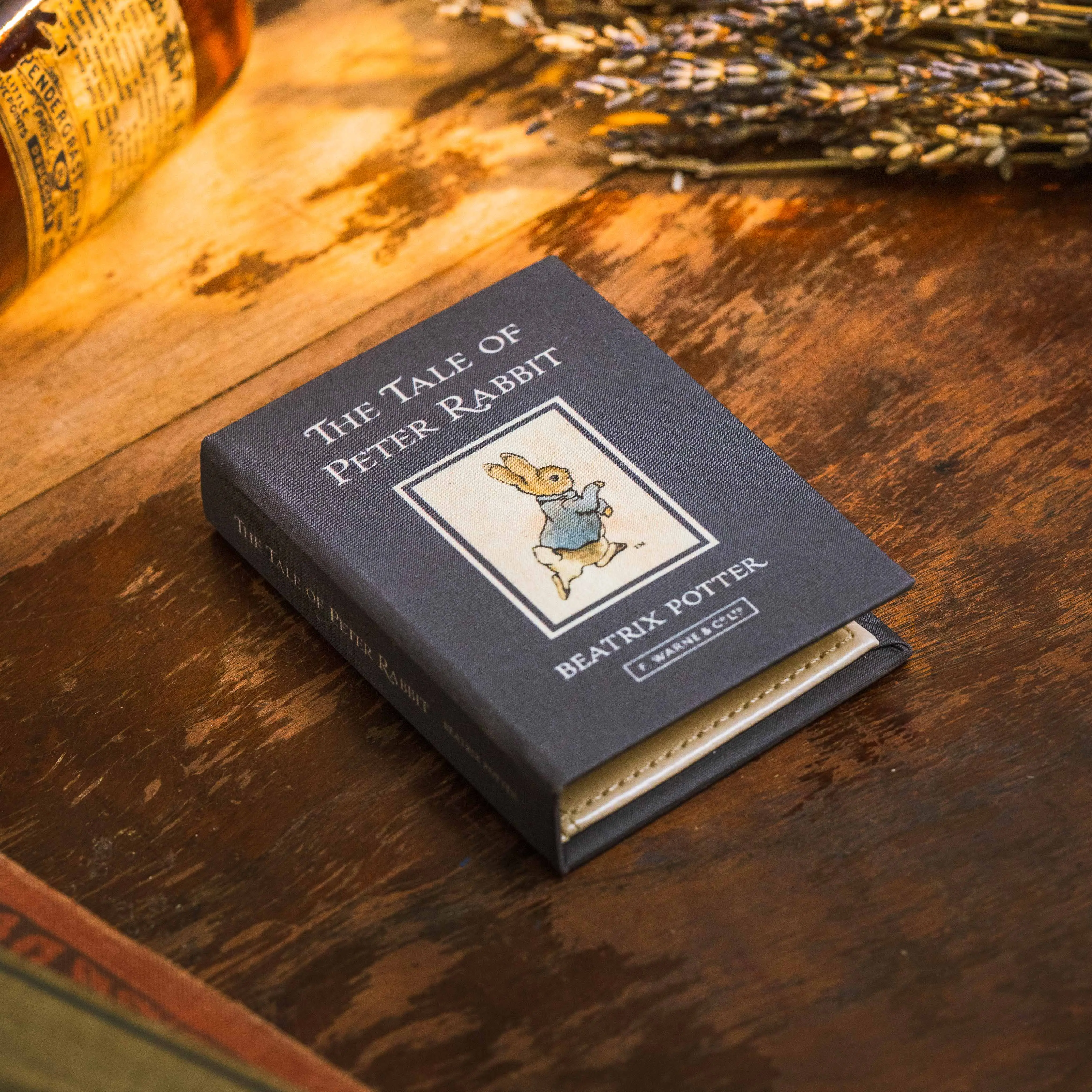 'The Tale of Peter Rabbit' by Beatrix Potter 1902 Passport Book Wallet with Kraft Notebook and Silver Pen