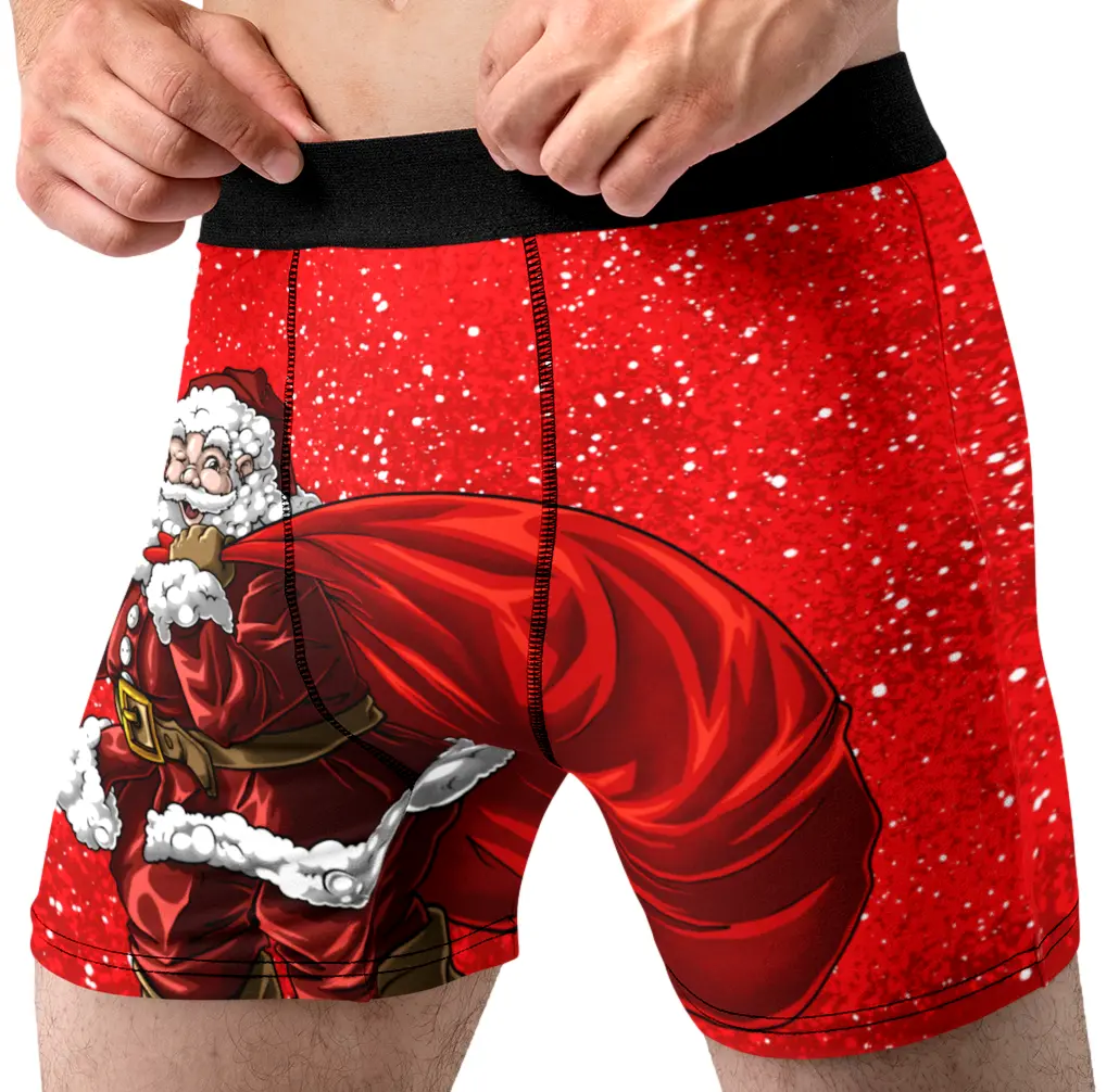 Random Stock Apparel Santa Sack Boxer Briefs Funny Christmas Gift