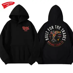 Built For The Trades Hoodie, Power Drill Tool Graphic, Workman Trading Co Graphic Hoodie for Electricians & Construction Workers, Gift for Blue Collar Men
