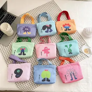 Mini canvas handbag for walking, small tote bag, canvas handbag, women's bag, small size mom bag, maternity and baby bag for outings