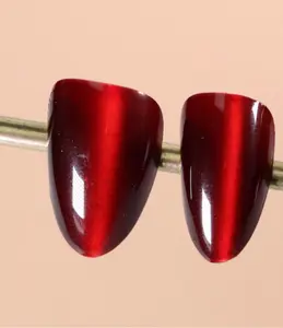 RED BOTTOM ENERGY Press On Nails – 30PCS Deep Red Magnetic Finish | Bold Glam | Salon Level Thickness | Mistake Proof Application | Ideal for Holiday, Fall & Every High-Glam Moment