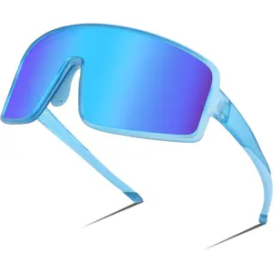 EyeconicFinds Sports Sunglasses, Polarized Oversized Shield for Women Men Youth, Baseball Cycling Running Outdoor Visor B2988