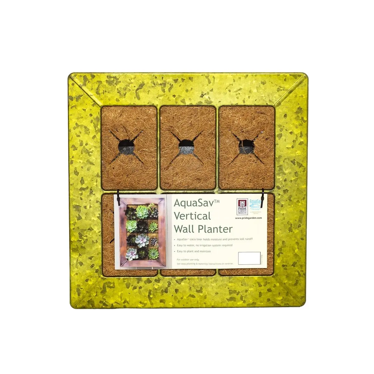Ultimate Innovations 2759 Vertical Flower Pots & Planters - Patina Finish, Aquasav Coco Liner, Easy to Plant, Outdoor Decor for Home Improvement