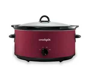 8-Quart Manual Slow Cooker, Rhubarb Pots Cookware Plastic