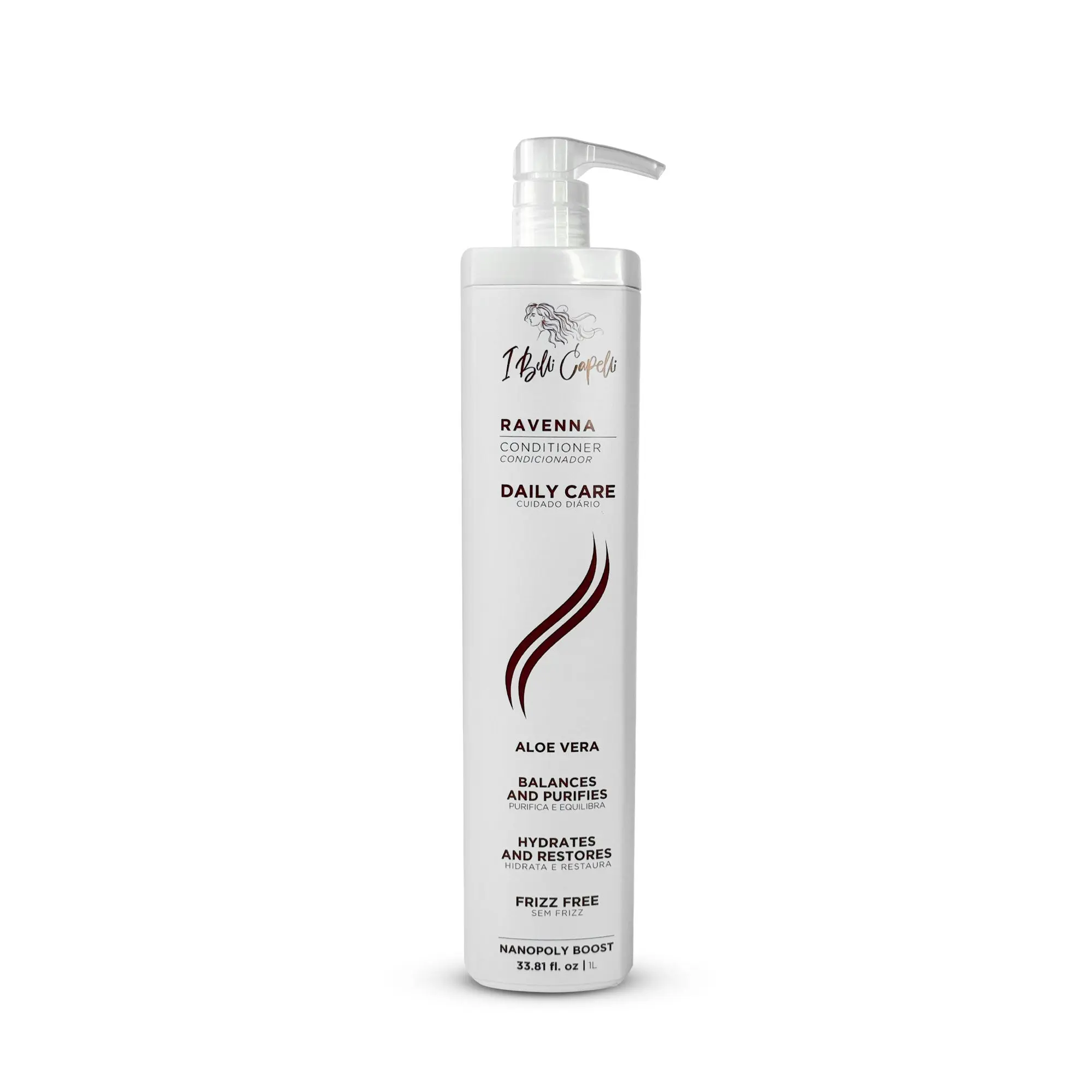 I Belli Capelli Ravenna Daily Care Conditioner with Aloe Vera Deeply Hydrates Without Weighing Down 33.8 fl.oz Conditioner Haircare Conditioner Case Aloevera Hydration Cleanser Cleansing