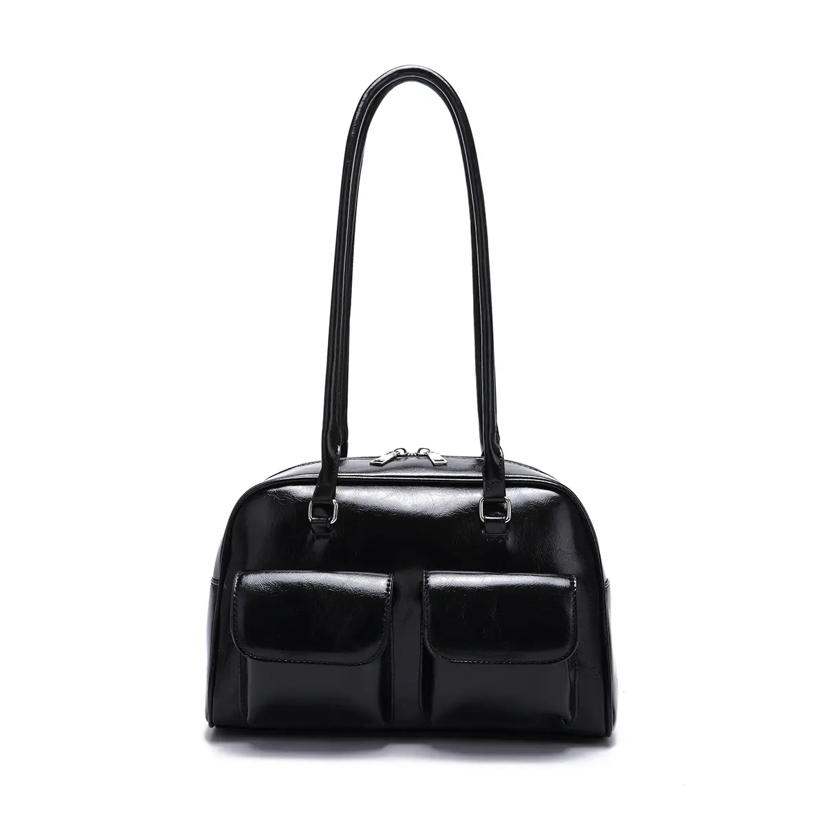 Vintage Boston Bowling Bag for Women Large Capacity Niche Textured Crossbody Bag Retro Fashion Shoulder Tote Bag Stylish Ladies Handbag Daily Commute Work Purse