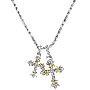 Cross Necklace for Men and Women Cross Pendant Necklace Stack for Girls, Juniors Chain