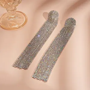 ANDKISS Bold & Chic Light Luxury Tassel Earrings Silver Posts Multi Layered Design with Sparkling Accents High Fashion Sophisticated for Modern Women Photo Magic Maker Must Have for Vacation Shopping Trip