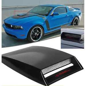 1 Piece Hood Fake Air Intake Decoration, Racing Style Vent Cover, Front End Muscle Look Upgrade, Universal ABS Material, Self-Adhesive No Drilling, Ready to Use