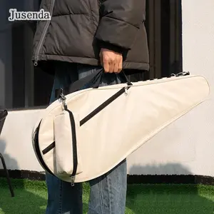 NEW! Jusenda Stylish Double Layered Racket Tennis Bag Cover with Independent Ball Pocket,Fits 1 or 2 Rackets 2 Style Options for Tennis Players ,Valentine's Day Gift Ball Set