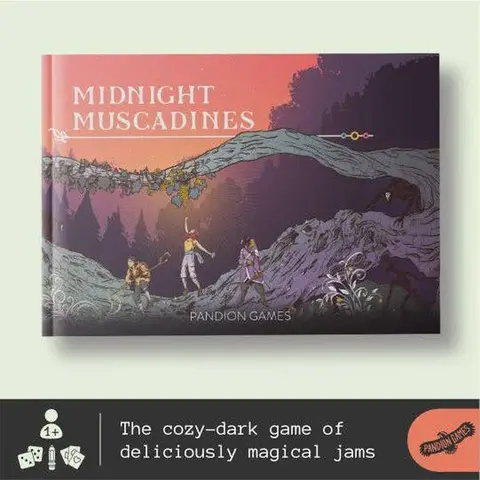 Midnight Muscadines Board Game - Cozy-Dark Strategy Indoor Boardgame, Original Board Game with Playing Cards, Deliciously Powerful Jams, Dice, Duet, GM-Less, Solo & GM Play Options for 12+ Tabletop Fantasy Enthusiasts