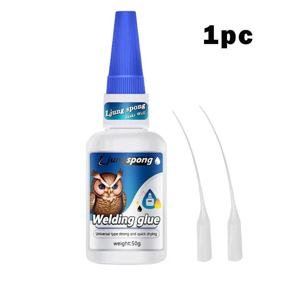 25ml White Welding Liquid Glue Triple Pack - Advanced Formula High Heat Resistant Strong Multipurpose Adhesive, Waterproof Quick-Drying for Metal, Plastic, Stone, Aluminum, Fiberglass & Hard Material Repairs