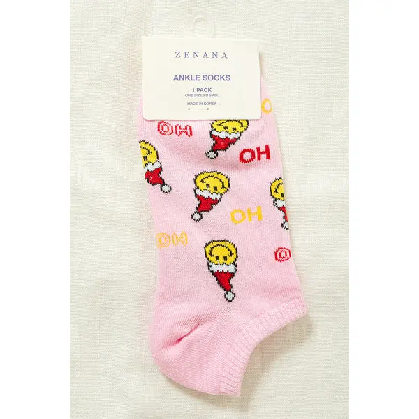 Smiley Santa Socks