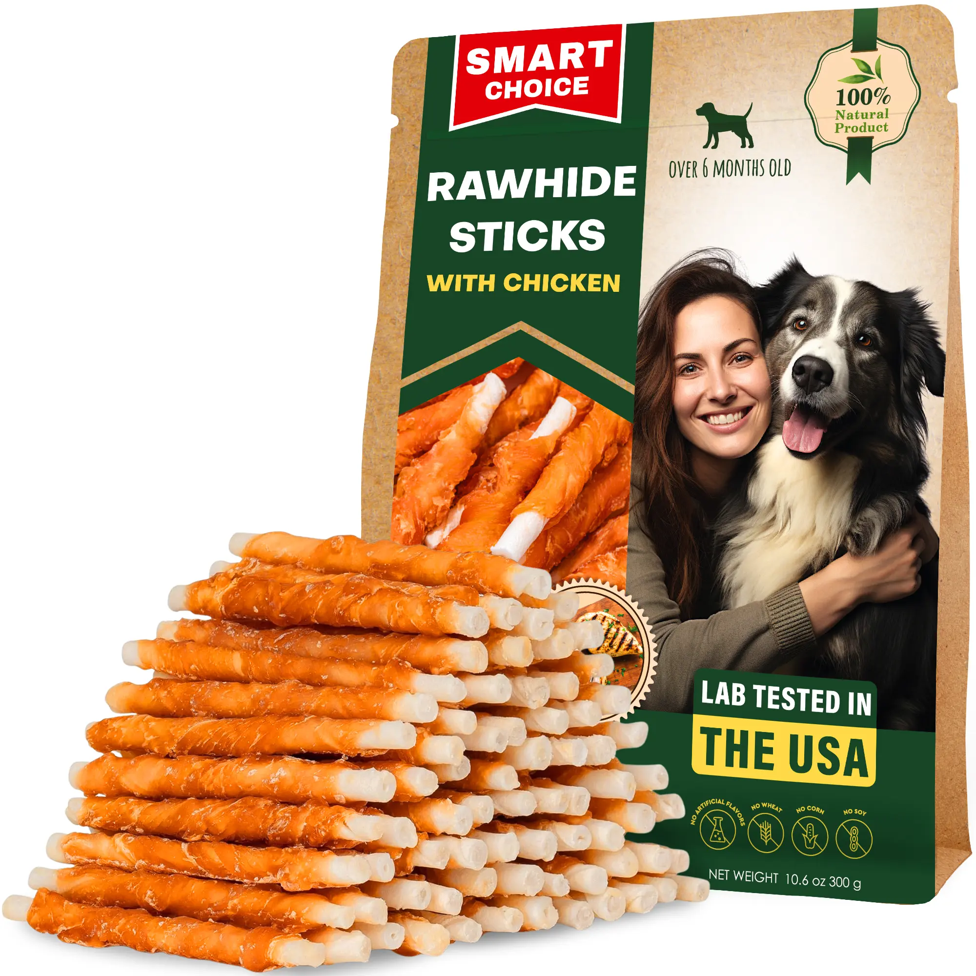 Dog Rawhide Sticks Wrapped with Chicken & Pet Natural Chew Treats Dog Rawhide Sticks Wrapped with Chicken & Pet Natural Chew Treats