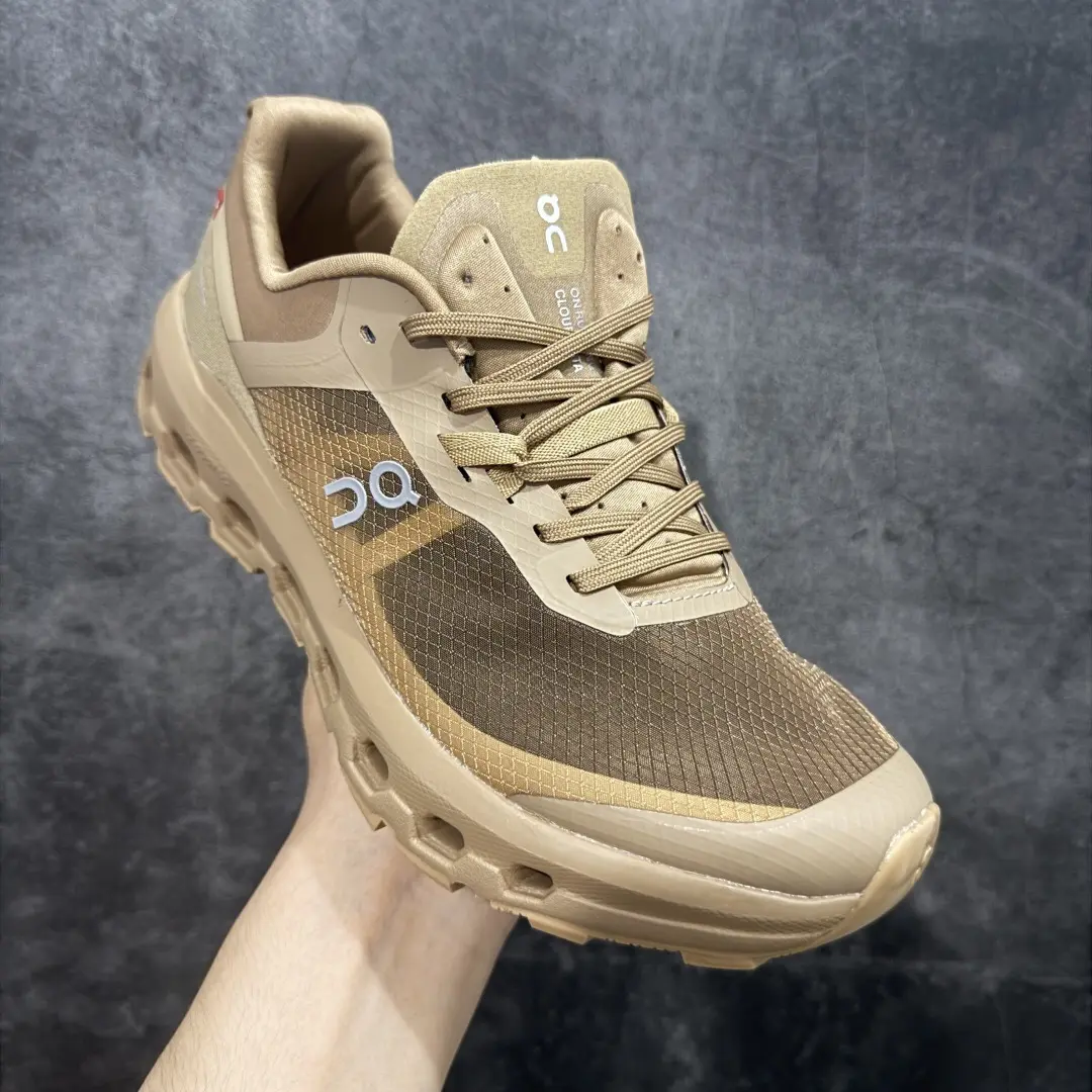 Matching Couple Hiking Running Shoes Khaki Brown Contrast Breathable Ripstop Mesh Sneakers Hollow Cut Thick Cushion Anti Slip Platform Trainers for Men Women Mountain Outdoor Daily Walking