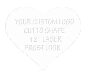 12" Laser Cut to Shape Custom Logo Emblem Crest Sign Plaque Symbol For Church Business Office Company Acrylic Plaque Laser Etched Frosty White 15901-Laser-12-Cut-to-Shape-NF