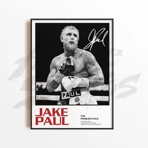 Jake Paul Art Print, Boxing Art Print, Boxing Arts Wall Decor, Home Gym Decoration, Sports Gift, Boxing Fighter Poster