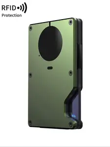 Men's Minimalist Plain Color Smart Wallet, Tracker Function Wallet, Ultra-thin RFID Blocking Bifold Credit Card Holder, Multi Card Wallet, Suitable for Men, Gift for Father, Boyfriend