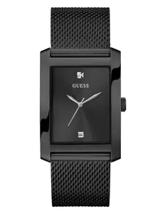 GUESS Male Black Mesh Analog Watch