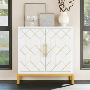 2-Door Cabinet - 66.06" Size Removable Shelves Concealed Storage Modern Minimalist Space-Saving Easy-Assemble 2025 Trending Organizes Daily Items Ideal for Renters Small Families Bedroom Living Room Home Office Reduces Clutter Saves Space