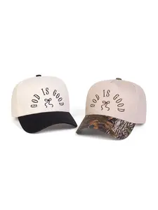 Unisex Baseball Cap God Is Good Letter Print, Adjustable Outdoor Sun Protection Hat, Casual Fitted Design for Spring & Fall Travel