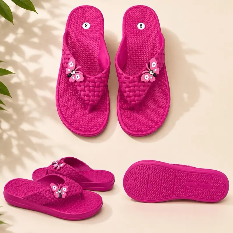 Women’s Summer Butterfly Design Flip Flops - Non-Slip, Soft, Comfortable - Multiple Colors Available Sandalias para Mujer Diseño Mariposa – Antideslizantes, Suaves y Cómodas – Diferentes Colores Disponibles