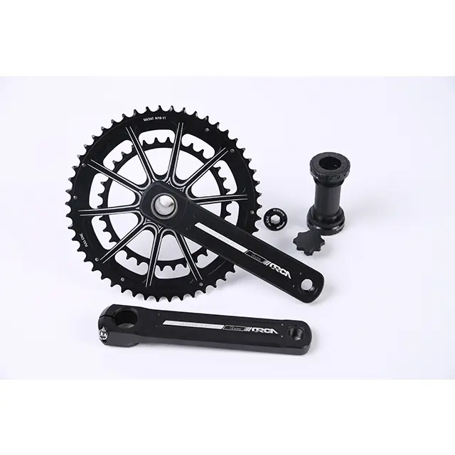 Lightweight Road Bike Integrated Hollow Crankset - 1 Piece, 34/50T Chainrings, 170mm, BB86 Compatible, Optimized for 10/11 Speed Drivetrains, 138L Spindle, 600-700g, Durable Black Finish, Long-Lasting Performance (Bottom Bracket Not Included), Integrated
