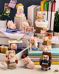 LuLu the Piggy-Office Series, Blind Box, Mystery Box, Cute Animal Figures