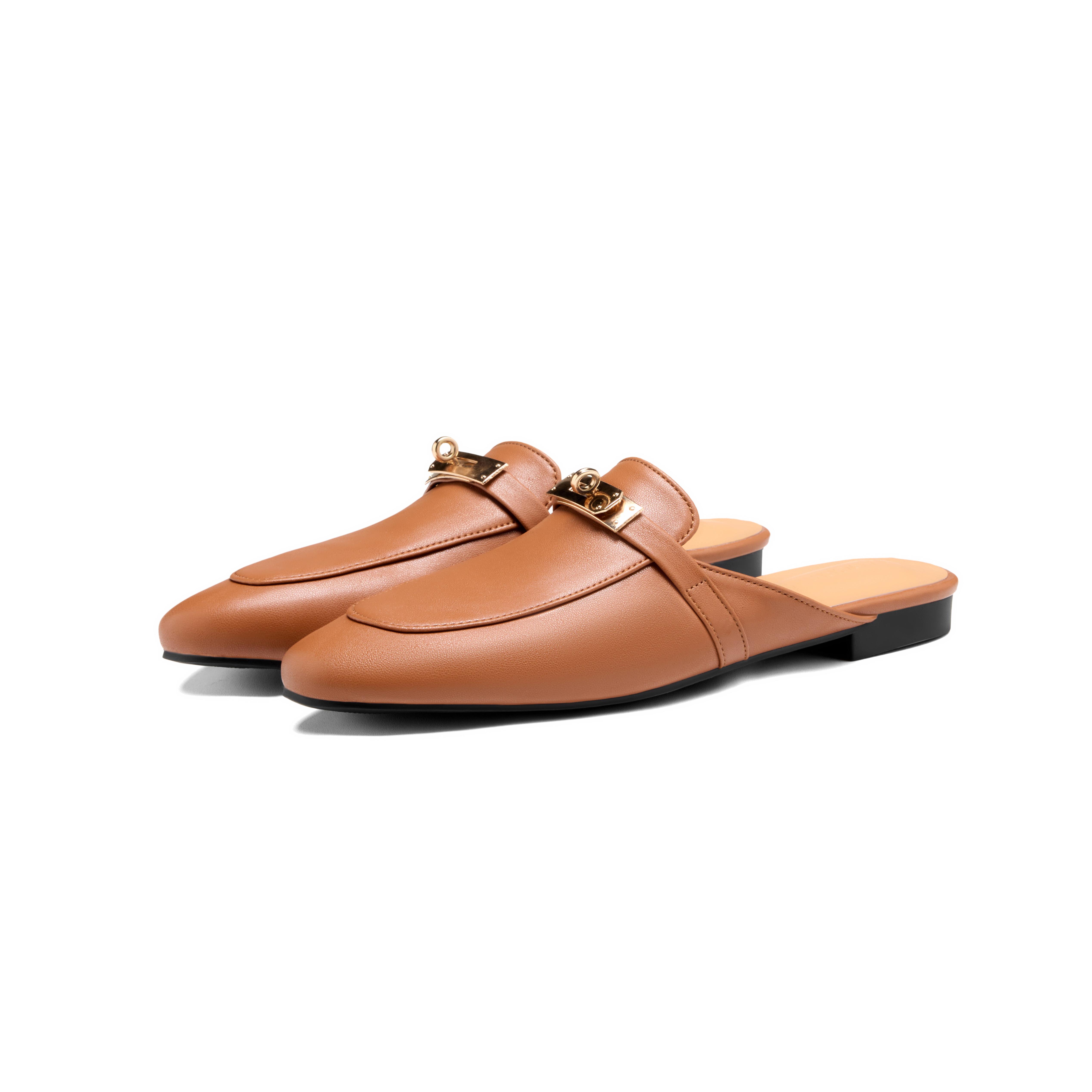 ReneChristine Women's Mules with Metal Buckle, Classic Buckle Design Breathable SpringStatements