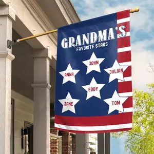 Grandma Garden Flag,American Flag Stars Grandkids Garden Flag,Mom Nana Banner Name Personalized July 4Th Garden Flag,Mothers Day Gift Ogsx10 45807 372