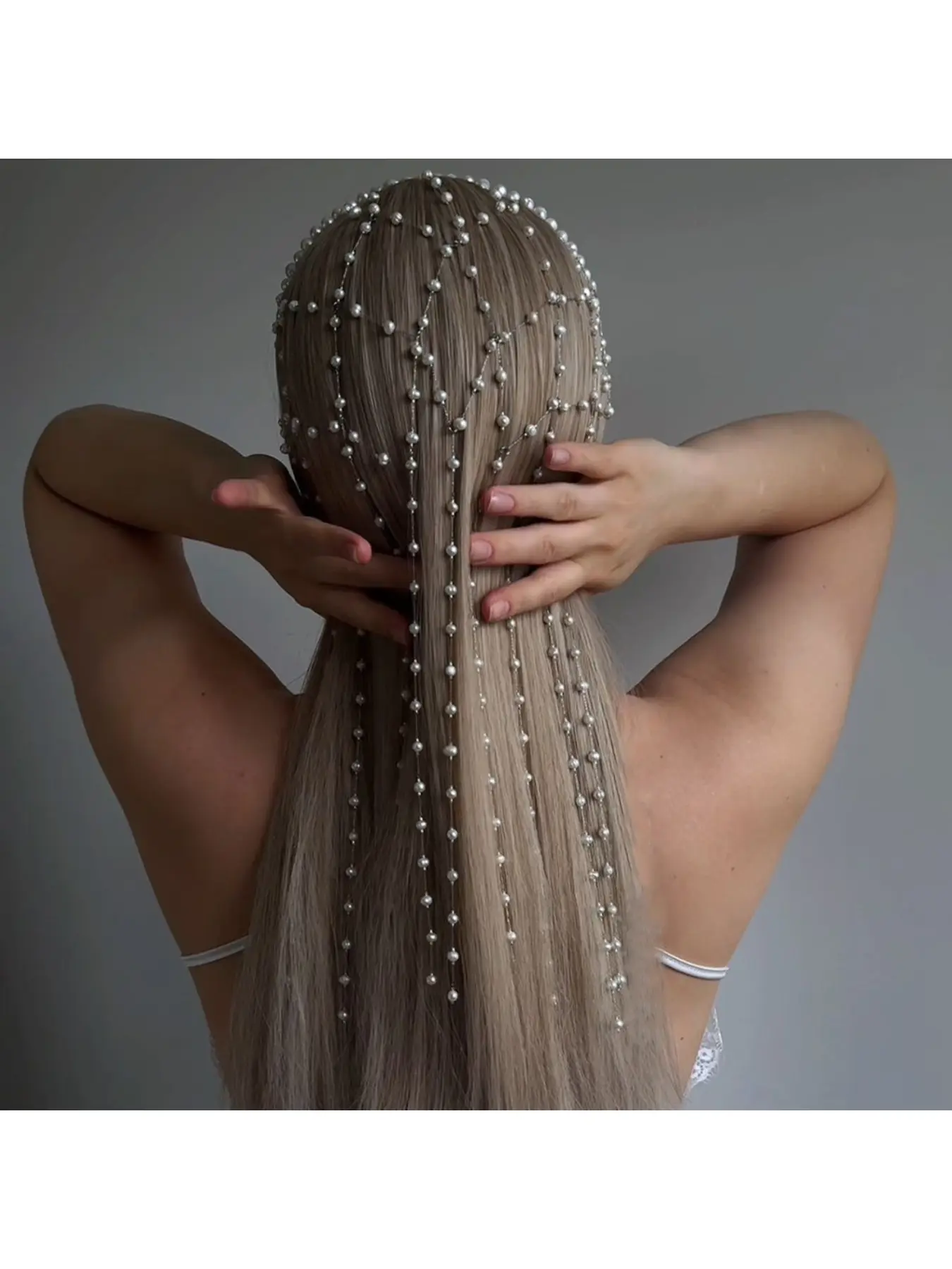 New Pearl Hairband Versatile Chic Boho Fairy Fringe Hairband with High-End Feel, Evening Dress Accessories Hair Decor, Zigzag Headband