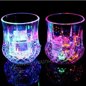 Glow in the Dark LED Tumblers 2 Pack – Auto Light Up Water Activated Cups for Party Decor, Bar Drinkware & Gift Idea