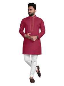 Cotton Fabric Festival Special Kurta-Pyjama Set For Men