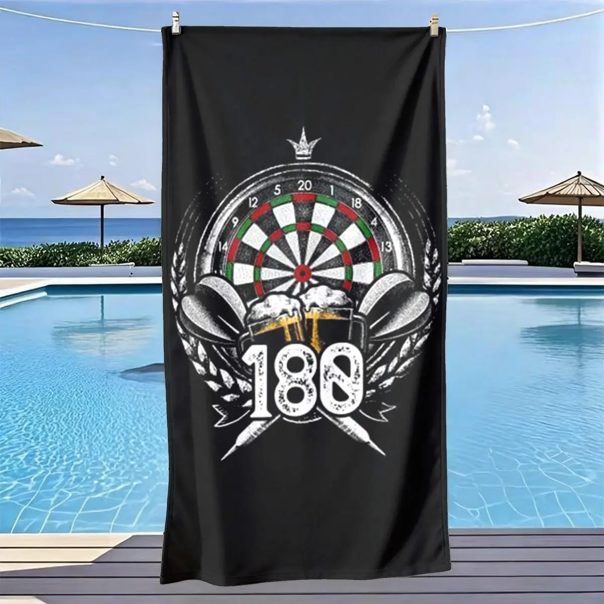 Fast Drying Ultra Soft Polyester Beach Towel, Multi-Purpose Yoga Travel Swimming Camping, Large Size, Best Gift, Design Beach Towel, Absorbent Towel