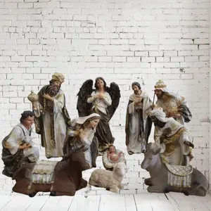 Nativity Scene Set 12" inches tall / 12 pc Set Brand-new (House Not Included) Nacimiento Navideno completo La casa NO incluida.  Religious decor