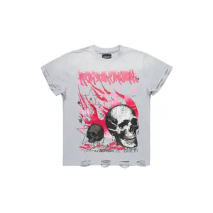 Anesso Heather Grey Graphic T-Shirt